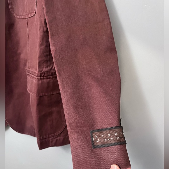 NWT Kroon Harrison Vintage Wash Cotton Sport Coat in Red - Picture 5 of 13
